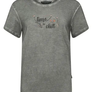 Dames wandel-T-shirt Chillaz Sagres Time To Chill Zwart gewassen M Populair