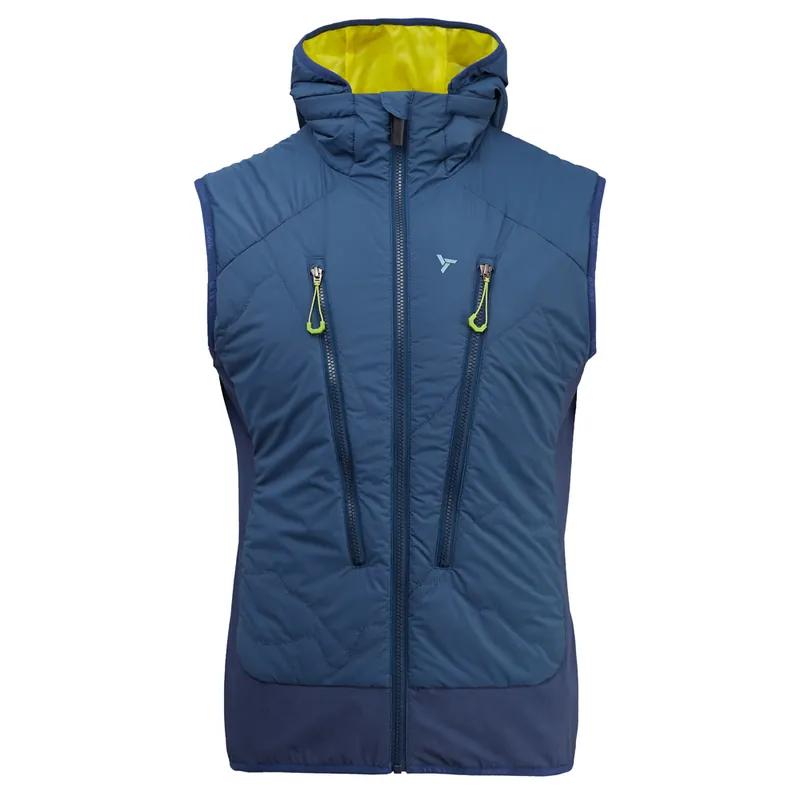 Heren ski-alpinevest Silvini Polaro marineblauw-limoen S Must-Have