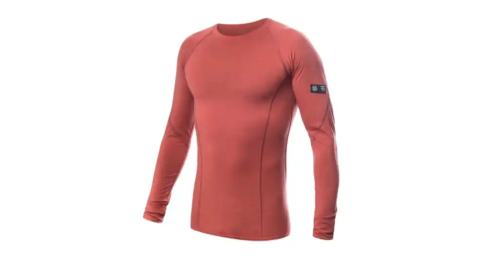 Functioneel T-shirt met lange mouwen voor heren Sensor Merino Active Terracotta S Veilige Betaling