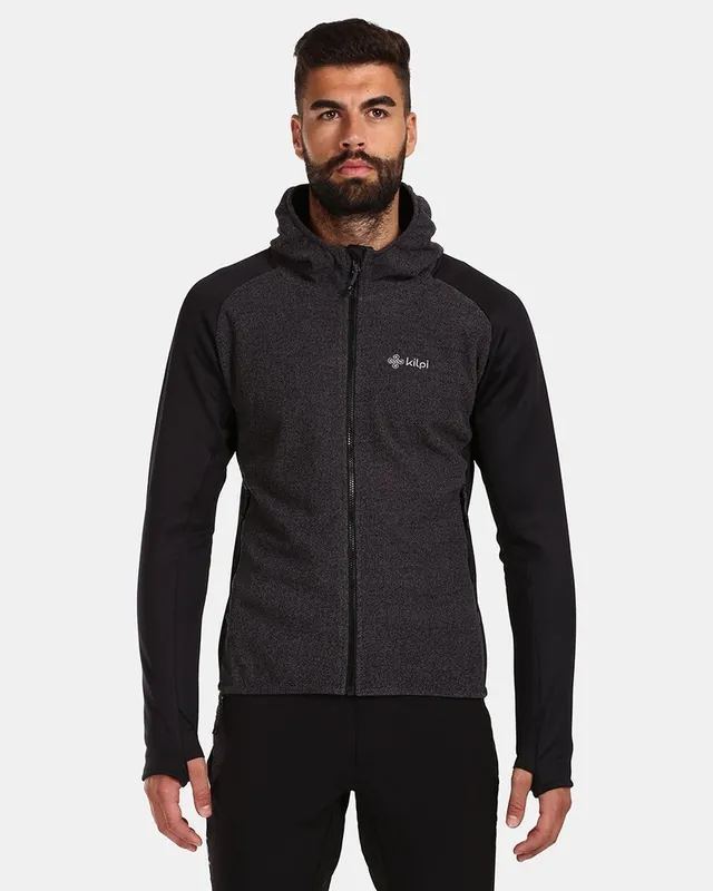 Gratis Retour Heren fleece sweatshirt Kilpi Versam-M zwart S