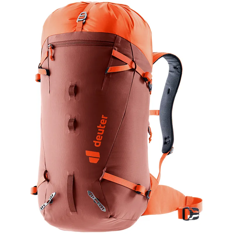 Direct Beschikbaar Bergsportrugzak Deuter Gids One maat 30L Redwood/papaya