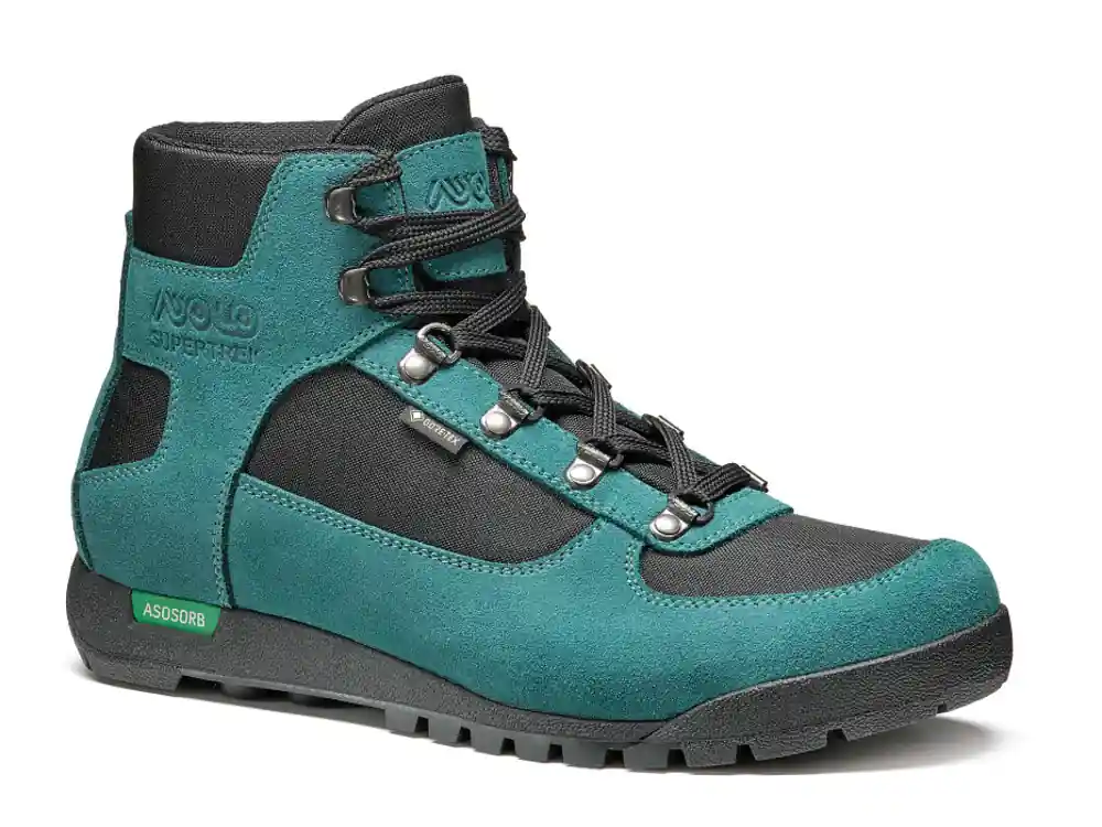 Shop Nu Heren enkellaarsjes Asolo Supertrek GTX MM petroleum/zwart 42