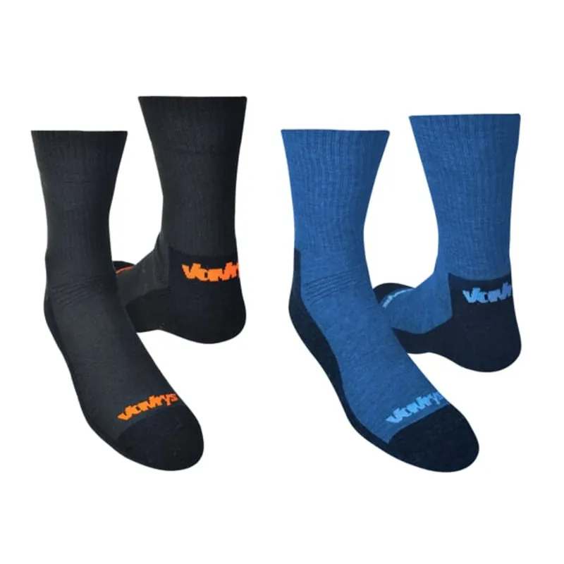 Sokken Vavrys Trek CMX 2-pack zwart+blauw 34-36 Alleen Vandaag