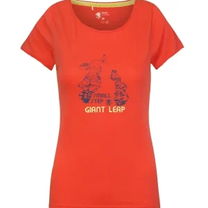 Dames T-shirt Rafiki Jay hot coral XS Nu Kopen