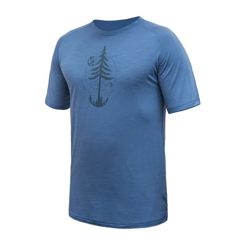 Heren T-shirt Sensor Merino Air Earth rivierablauw S Alleen Vandaag