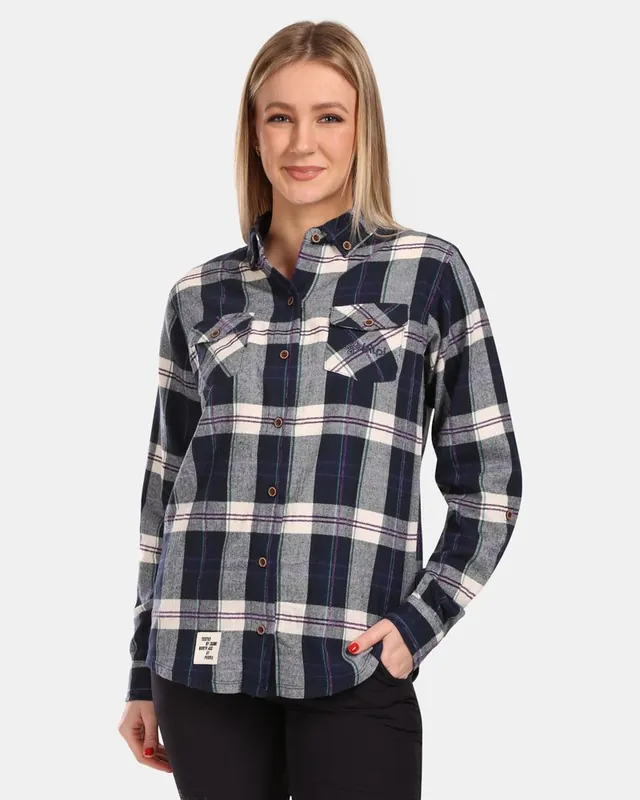 Damesoverhemd Kilpi Flanny-W BLU XS Betaalbaar