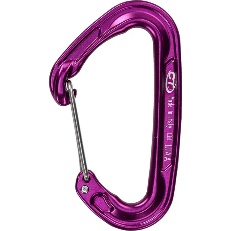 Lichtgewicht draadpoortkarabijn Climbing Technology Vlieggewicht (draadpoort) paars Shop Nu