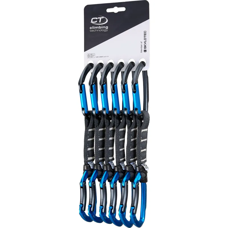 Express set Climbing Technology Lime set Nylon PRO 6 stuks antraciet/blauw 12cm Beperkte Voorraad