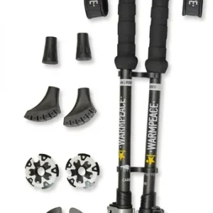 Betaalbaar Warmpeae Allrounder wandelstokken zwart/grijs
