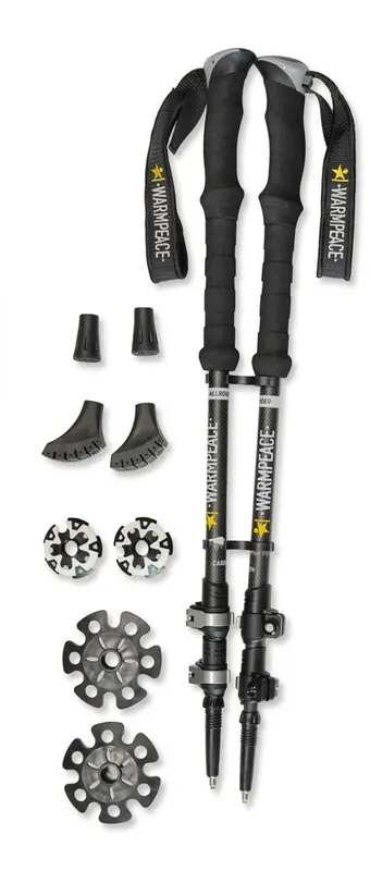 Betaalbaar Warmpeae Allrounder wandelstokken zwart/grijs