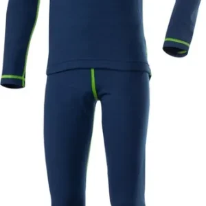 Dagaanbieding Kinder thermo ondergoed Klimatax Roki donkerblauw/neon geel 122