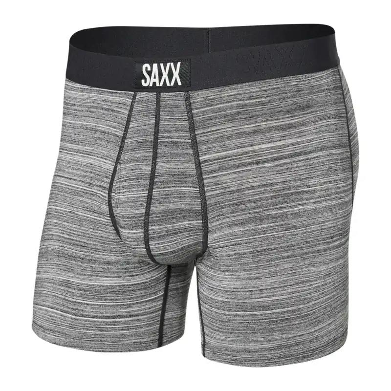 Heren Saxx Ultra Super Soft Boxer Brief Fly Spacedye Heather-Grey L Direct Verzonden