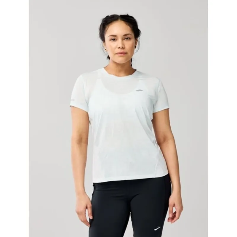 Dames T-shirt Brooks Sprint Free Korte Mouw 3.0 wit XS Laatste Versie