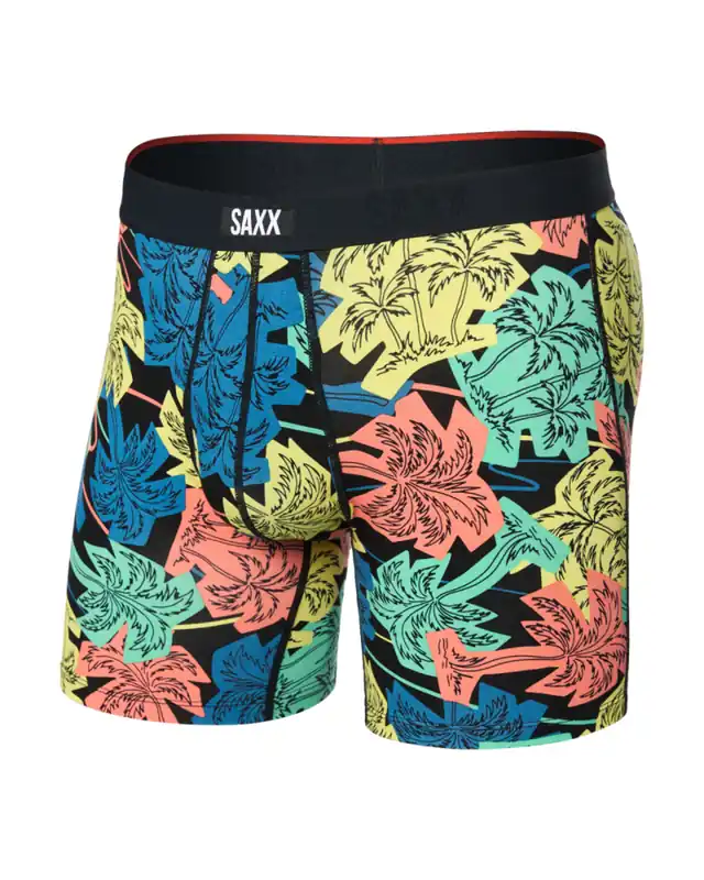 Herenboxershort Saxx Vibe Xtra Boxershort Fly Palm Fun-Zwart L Shop Nu