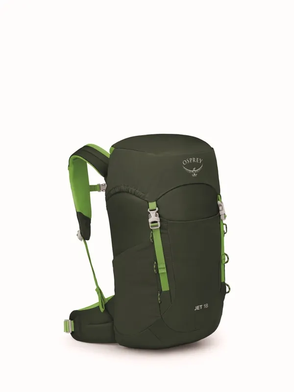 Shop Nu Kinderrugzak Osprey Jet 18L groen luifel/limeline groen