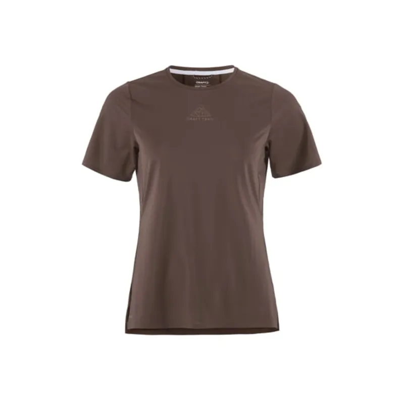 Veilige Betaling Dames hardloopshirt Craft Pro Trail SS 2 bruin XS