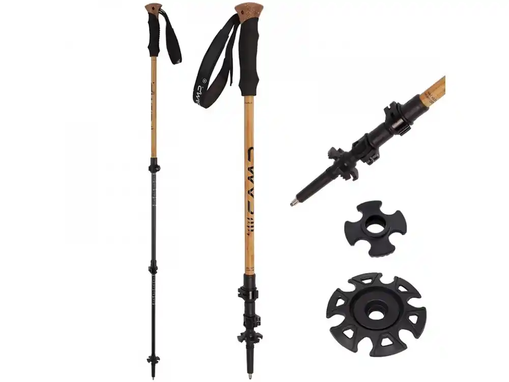 Stokken Camp Backcountry Bamboe 100-135cm Gereduceerde Prijs