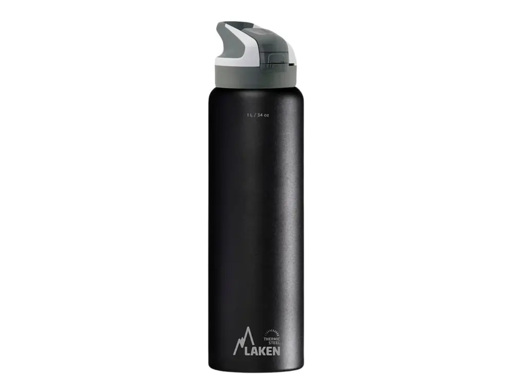 LAKEN Thermobfles staal Summit 1000 ml zwart Populair