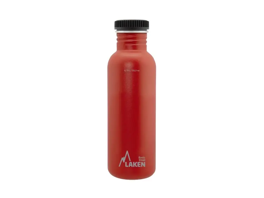 LAKEN Gewoon stalen fles 750 ml rood Express Levering