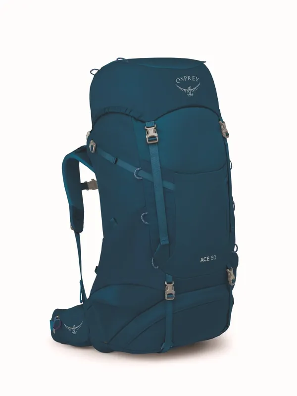 Toerrugzak Osprey Ace 50L blue spikemosss/deep peyto Favoriet