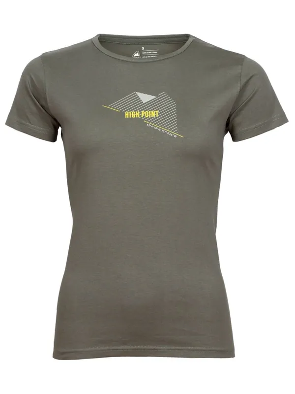 Hight Point Atlas 1.0 dames katoenen T-shirt laurel/khaki S Superprijs