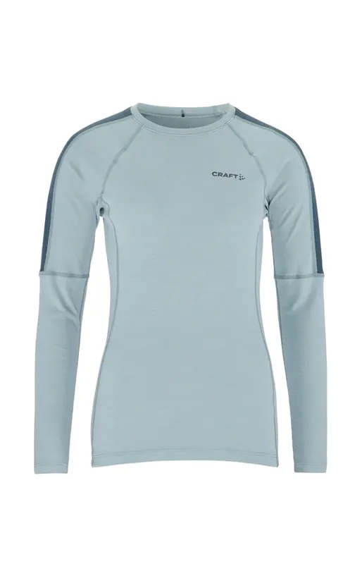 Flitsaanbieding CRAFT ADV Wool Merino RN functioneel shirt dames blauw XS