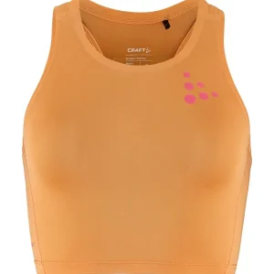 Hoge Kwaliteit Craft PRO Hypervent Cropped Top 2 hardloopshirt voor dames oranje M