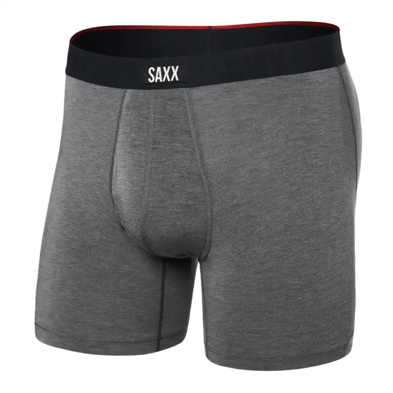 Saxx Vibe Xtra Boxer Brief Fly Dark Grey Heather herenboxershorts S Gereduceerde Prijs