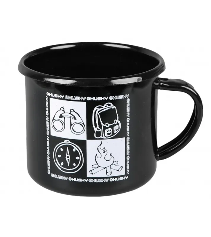 Metalen beker Husky 350ml camping zwart Gecertificeerd