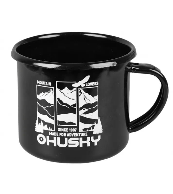 Metalen Beker Husky 350ml bergen zwart Koopje