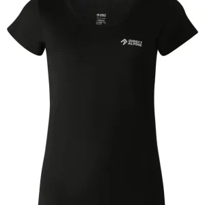 Express Levering Direct Alpine FURRY LADY dames functionele merino T-shirt zwart (DA big font) XS