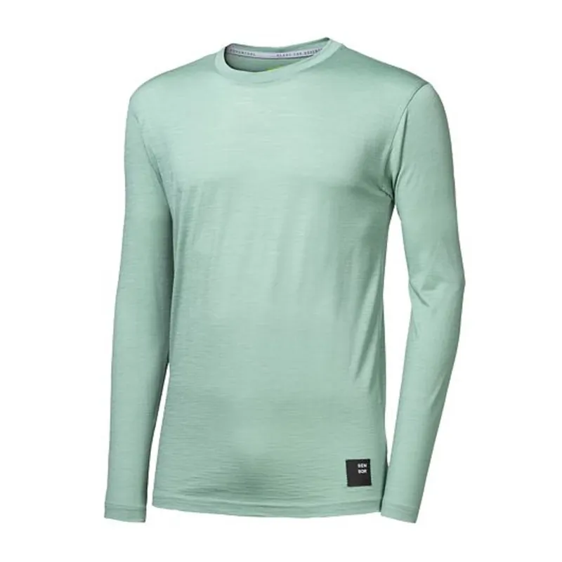 Heren T-shirt lange mouw Sensor MERINO CORDURA basil green S Gecertificeerd