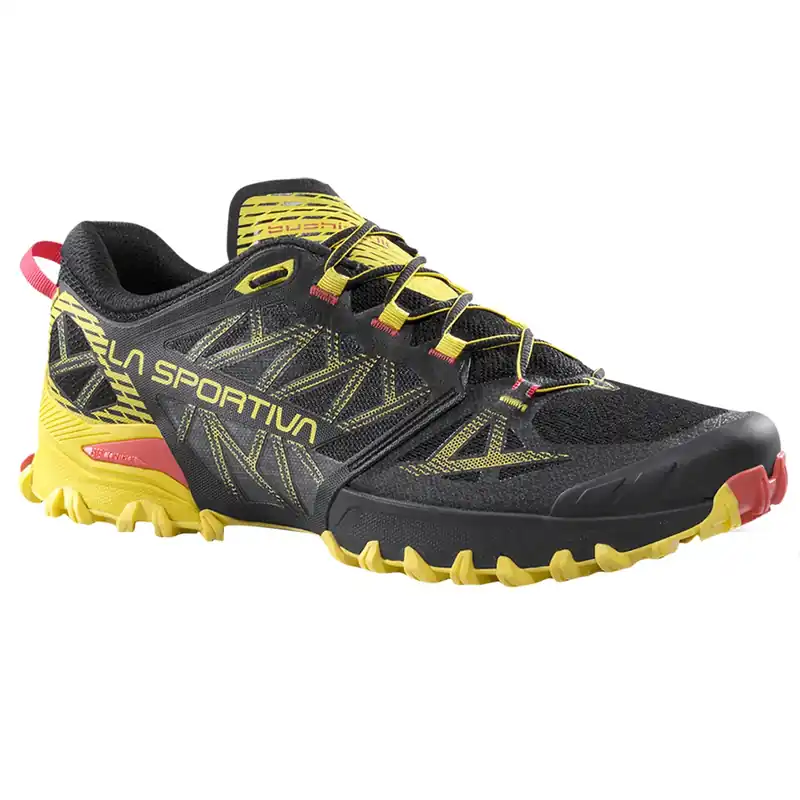 Gereduceerde Prijs Heren trailrunningschoenen La Sportiva Bushido III Black/Yellow 41.5 EU