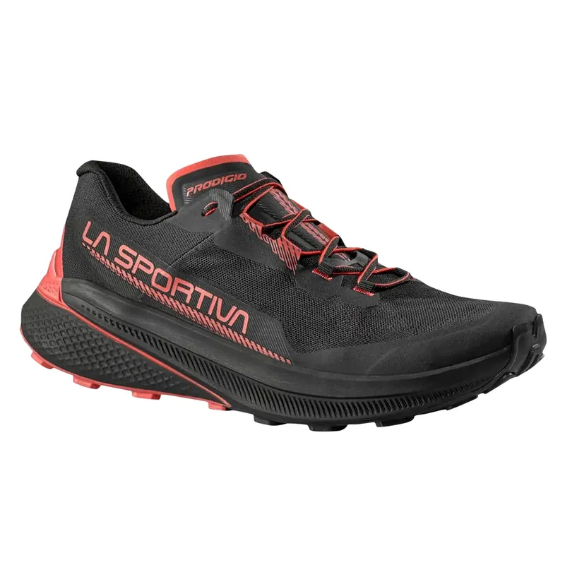La Sportiva Prodigio Black/Tango Red trailrunningschoen voor heren 41.5 EU Finale Uitverkoop