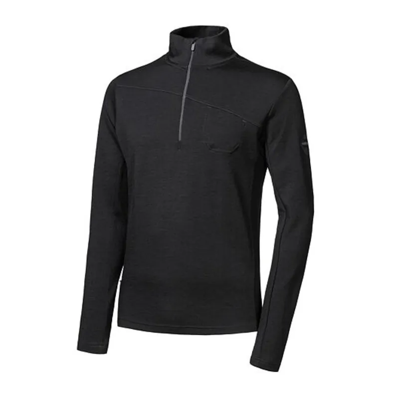 Uitverkoop Heren sweatshirt lange mouw rits Sensor MERINO EXTREME UP zwart S