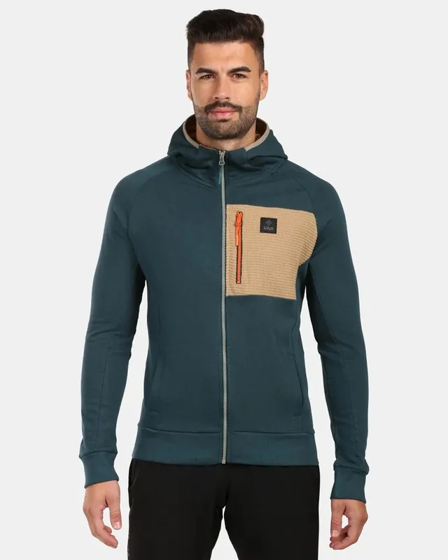Heren hoodie Kilpi BALU-M donkergroen S Lage Prijs