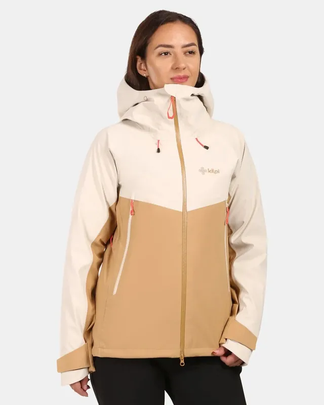 Dames hardshell jas Kilpi TRINITY-W beige 34 Tijdelijk Beschikbaar