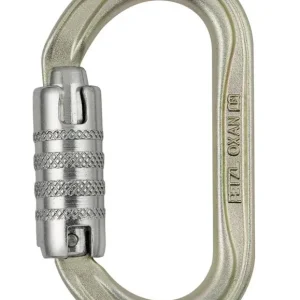 Karabijn Petzl Oxan Screw-Lock goud Betrouwbaar