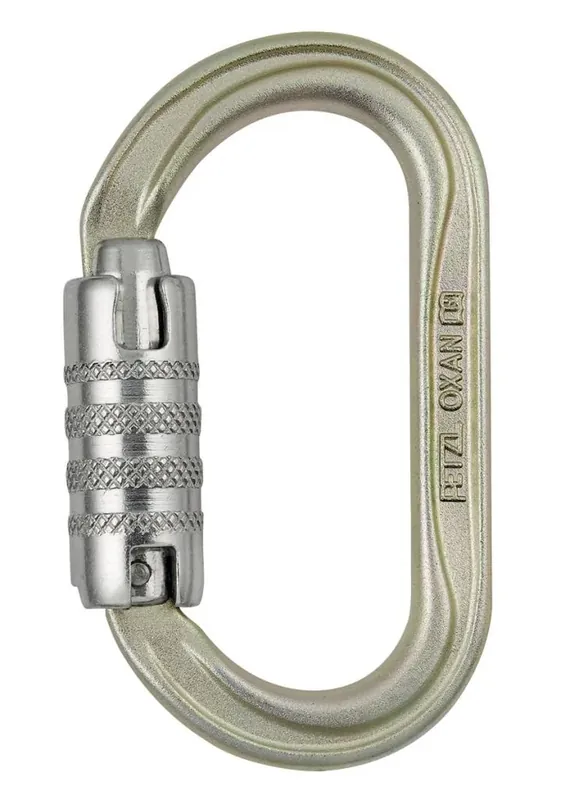 Karabijn Petzl Oxan Screw-Lock goud Betrouwbaar