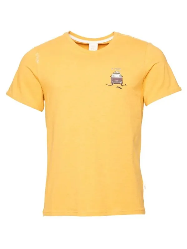 Op = Op T-shirt Chillaz en licht oker M