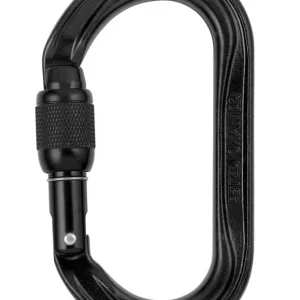 Flitsaanbieding Karabijnhaak Petzl Oxan met schroefvergrendeling zwart