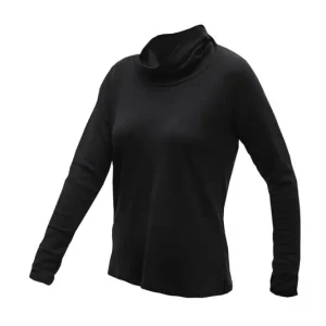 Shop Nu Sensor Merino Blend functioneel shirt met coltrui zwart S