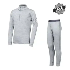 Betrouwbaar Set ondergoed Sensor MERINO BOLD kinder koelgrijs 90