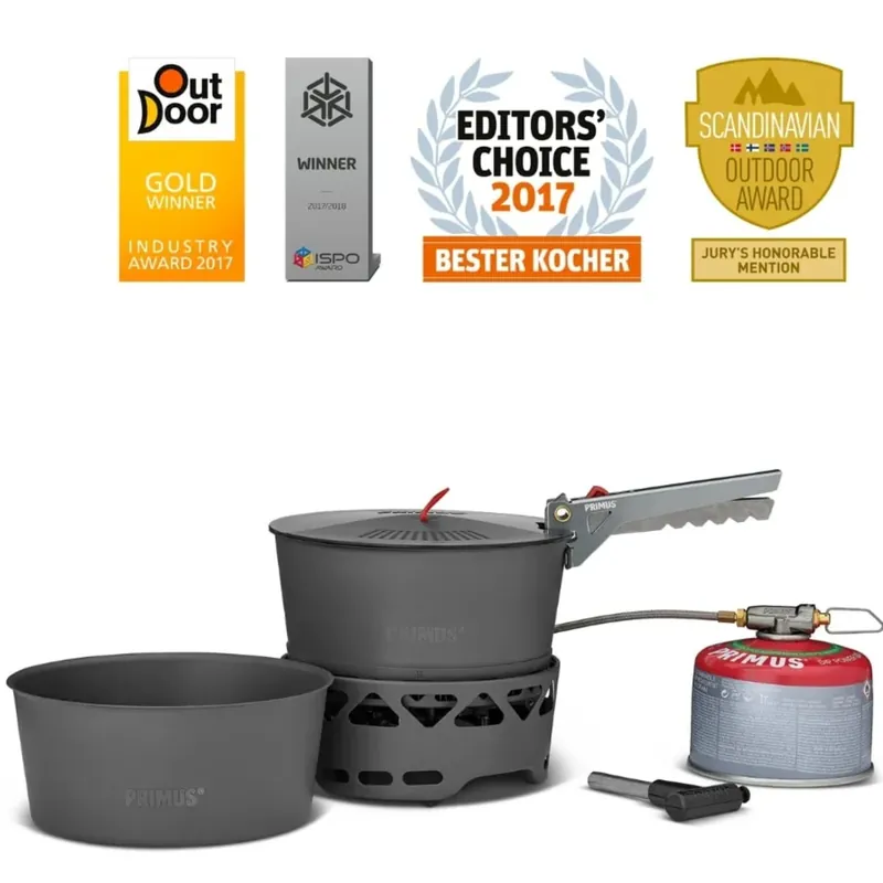 Laatste Versie Gaskookstel PRIMUS PrimeTech Stove Set II 1.3L donkergrijs 1,3L