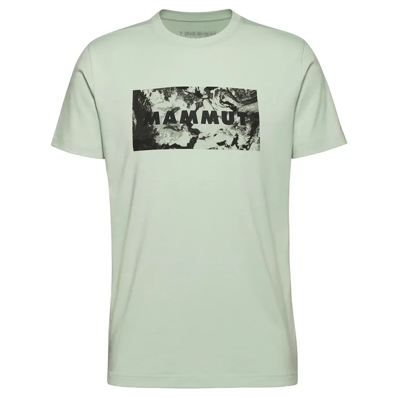 Heren T-shirt Mammut Trovat T-Shirt Logo silver sage M Direct Verzonden