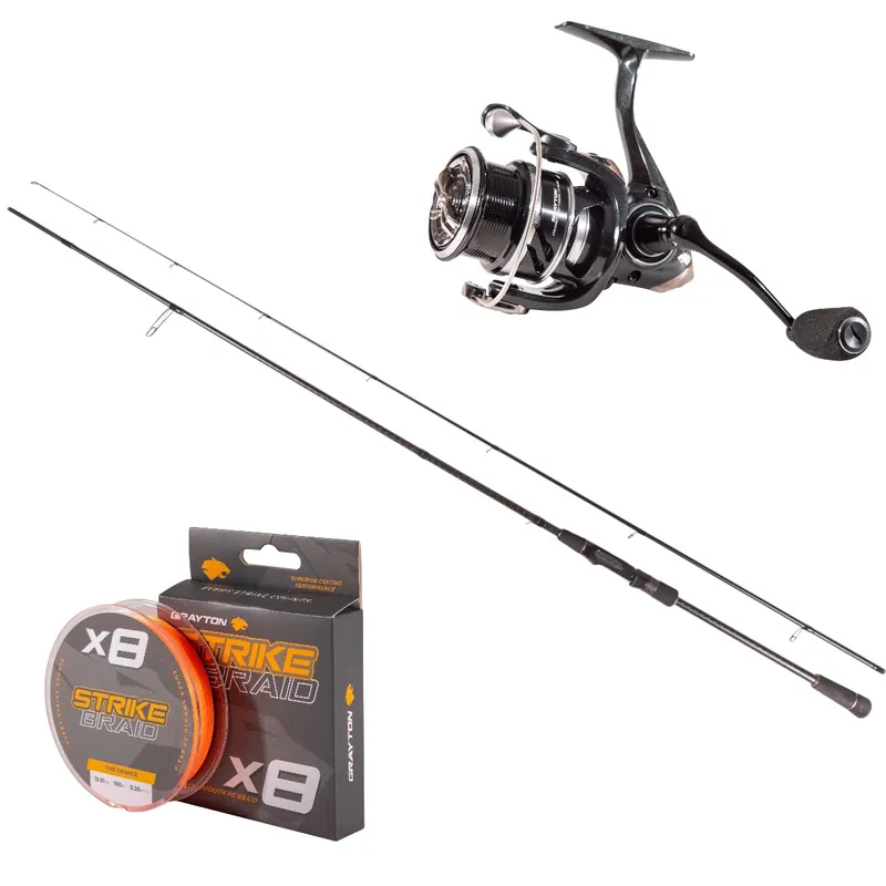 Grayton Chase Salt Spin Set 3.00m 14-48g + GT1 4000 + 0.16mm 5.4kg Direct Beschikbaar
