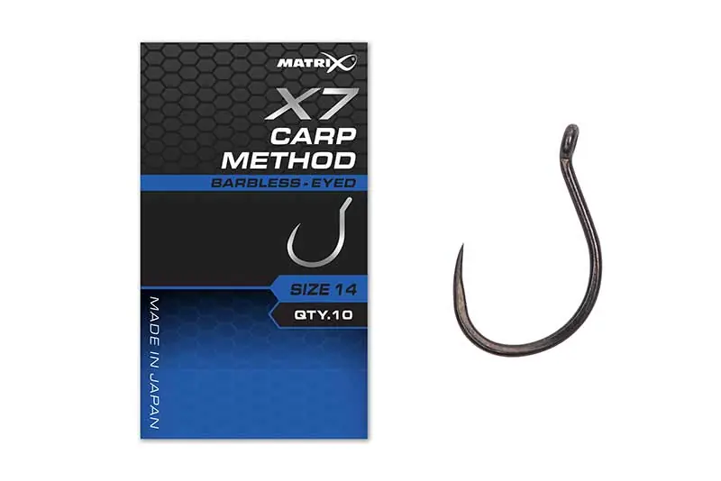 Matrix X7 Carp Method Witvis Haken Weerhaakloos (10 Stuks) 12 Speciale Aanbieding
