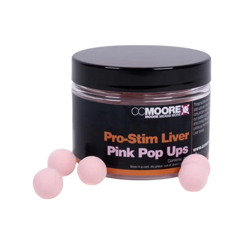 Premium CC Moore Pro-Stim Liver Pop Ups 12mm (55 Stuks) Pink