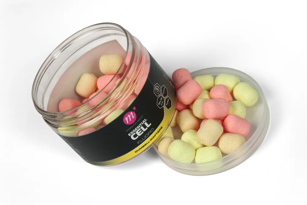 Mainline Fluoro Dumbell Wafters 12x15mm PYW Mix Cell Beste Prijs