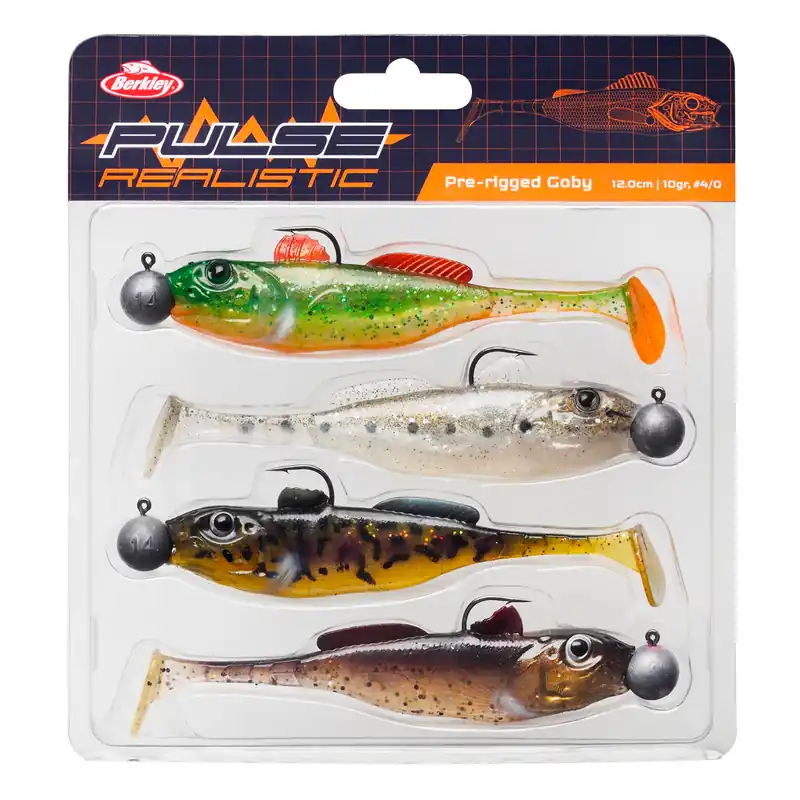 Express Levering Berkley Pulse Realistic Goby Prerigged (4 stuks) 12cm